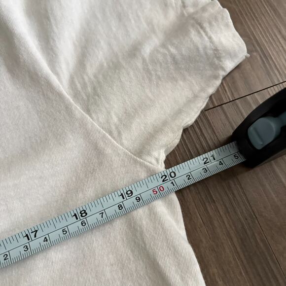 Vintage Paper Thin BURNOUT Blank T-Shirt Size M White 1980s Worn Distressed - Picture 11 of 12